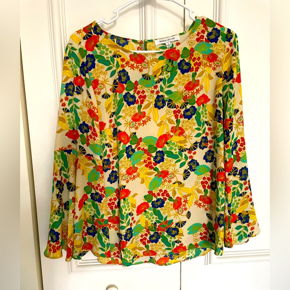 Floral 3/4 sleeve blouse from Rose+Olive Size S